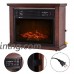 Giantex 28" Free Standing Electric Fireplace 1500W Glass View Log Flame Remote Home Space Heater - B01N8UDKL9